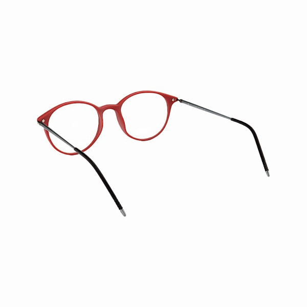 Armação de Óculos Redondo EA3215 Preto e Vermelho