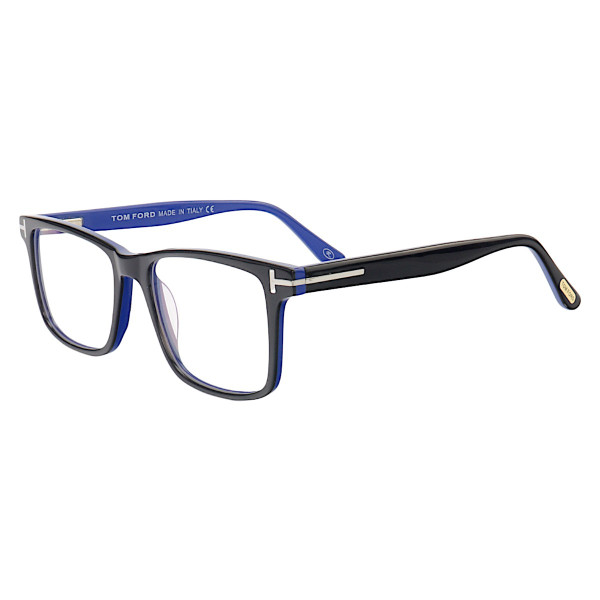 Armação de Óculos Quadrado TF5584 Preto e Azul