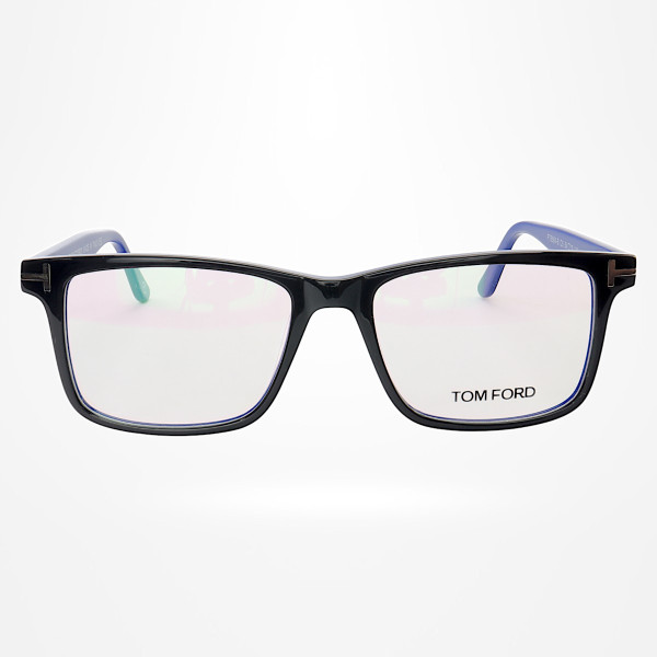Armação de Óculos Quadrado TF5584 Preto e Azul