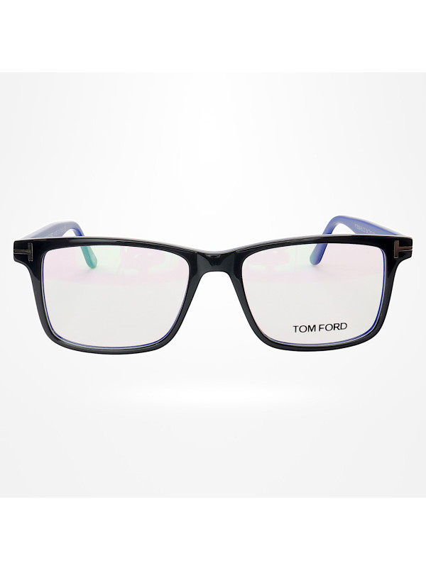 Armação de Óculos Quadrado TF5584 Preto e Azul