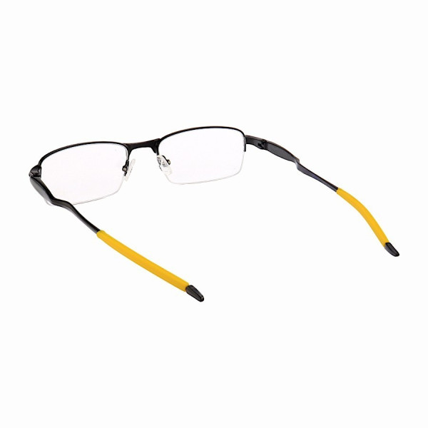 Armação de Óculos Meio Aro Evade OX3208 Preto e Amarelo