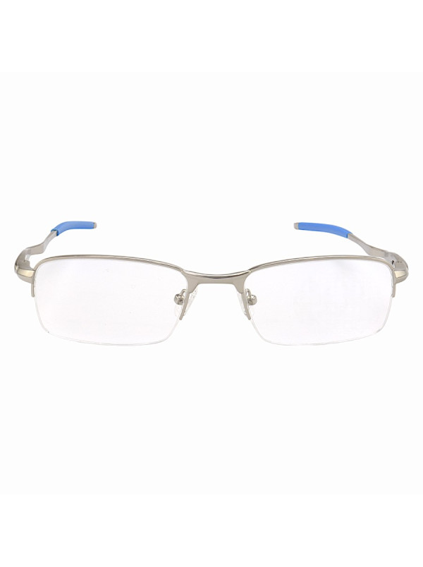 Armação de Óculos Meio Aro Evade OX3208 Prata e Azul