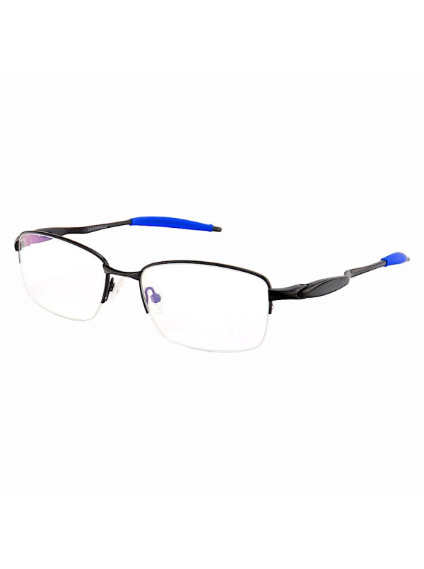 Armação de Óculos Meio Aro Evade OX3208 Preto Com Azul