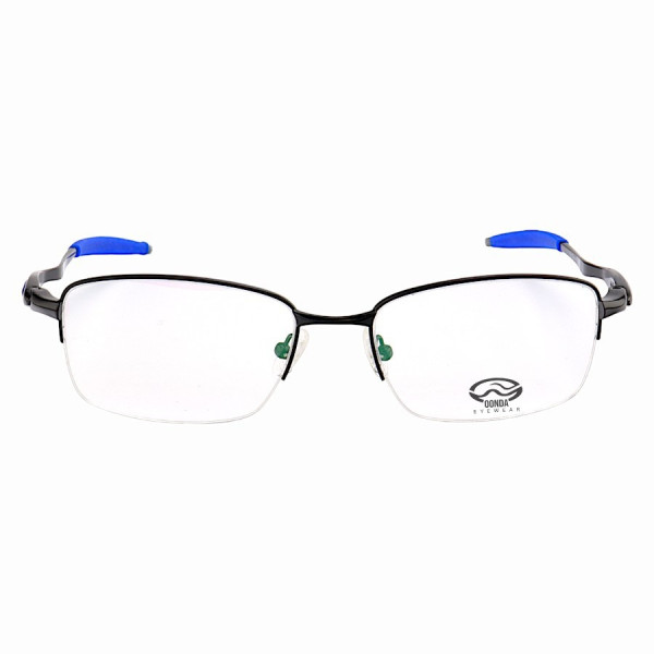 Armação de Óculos Meio Aro Evade OX3208 Preto Com Azul