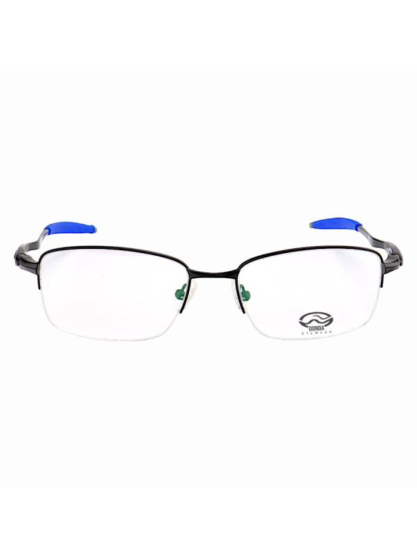 Armação de Óculos Meio Aro Evade OX3208 Preto Com Azul