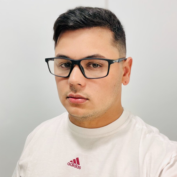 Armação de Óculos Retangular Molas 180 C3 GZ9141 Preto e Azul Escuro