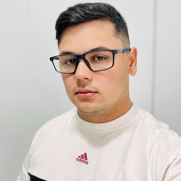 Armação de Óculos Retangular Molas 180 Graus C4 GZ9141 Azul