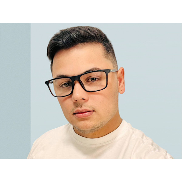 Armação de Óculos Retangular 360 C6 MR9140 Tartaruga e Preto