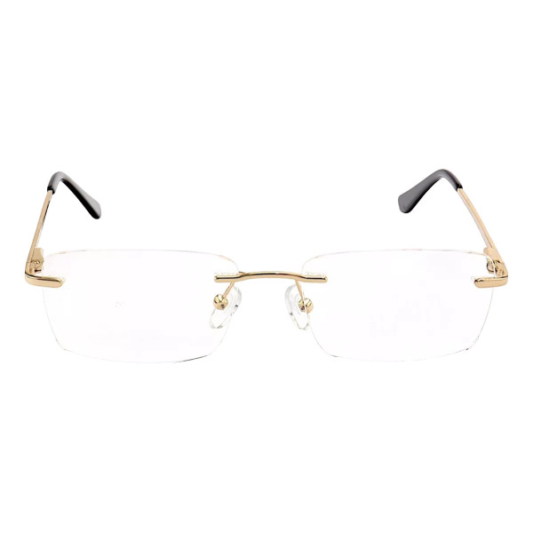Armação de Óculos Flutuante Sem Aro Leve De Titanium Dourada