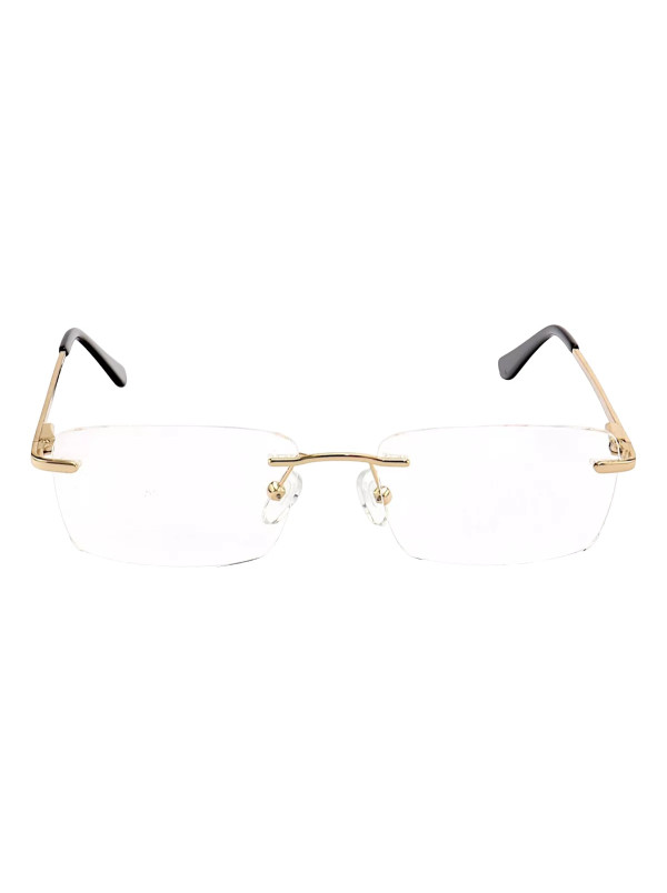 Armação de Óculos Flutuante Sem Aro Leve De Titanium Dourada