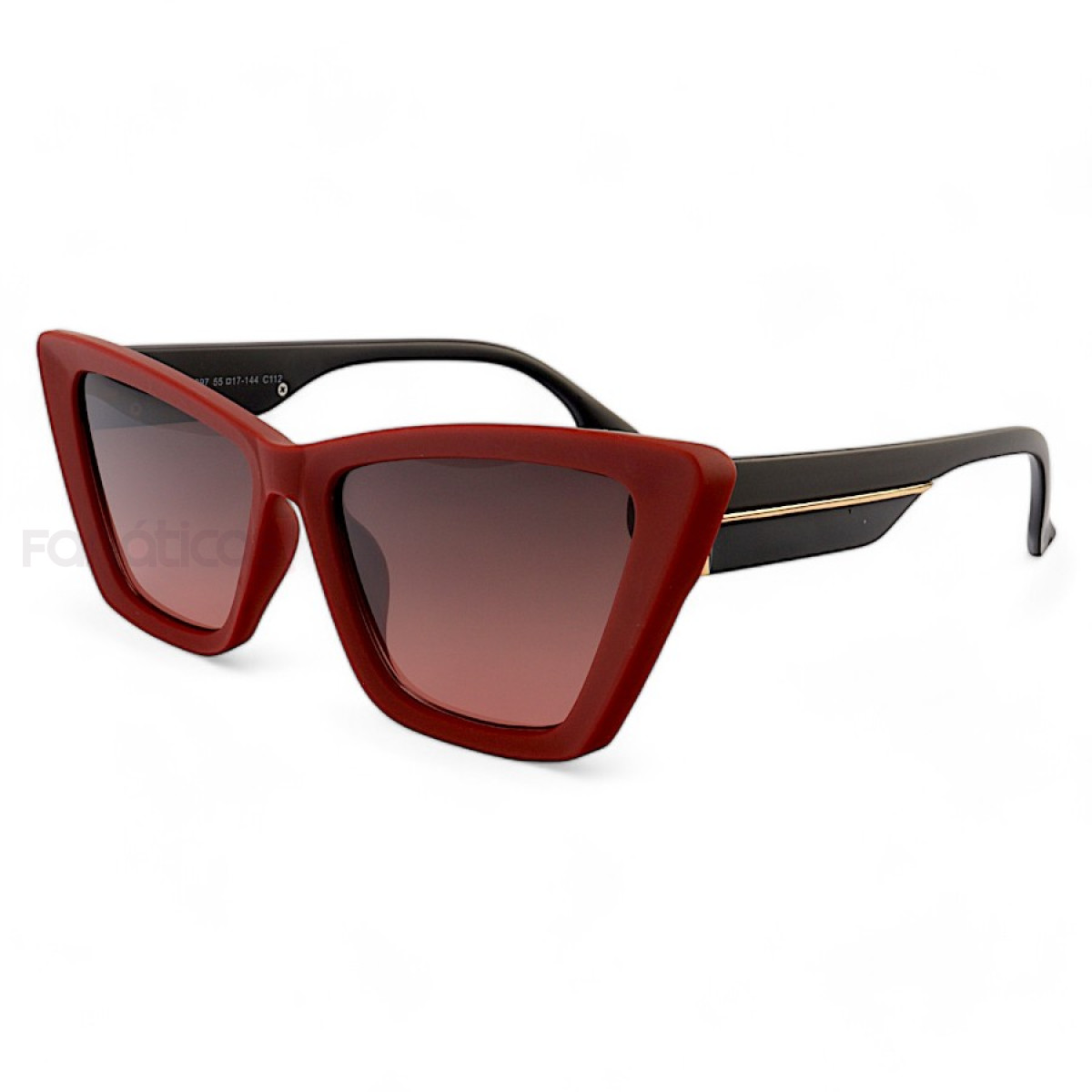 Óculos de Sol Feminino Gatinho Jade Vermelho