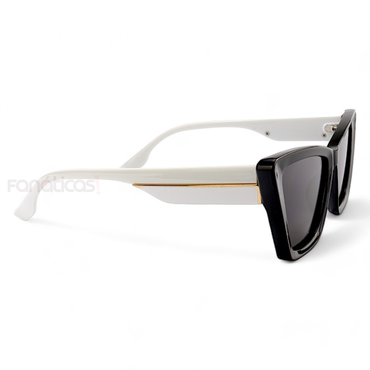 Óculos de Sol Feminino Gatinho Jade Preto e Branco