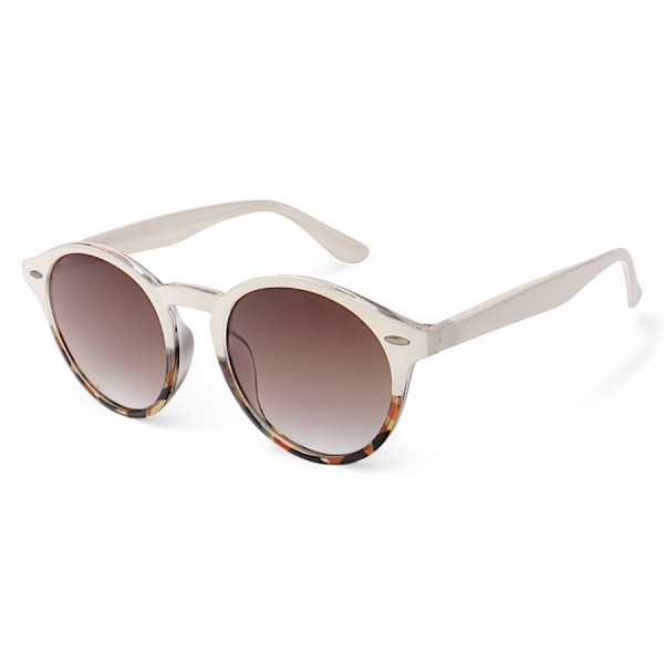 Óculos de Sol Redondo Montreal Branco Degrade