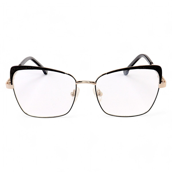 Armação de Óculos Quadrado VC8006 Preto e Dourado