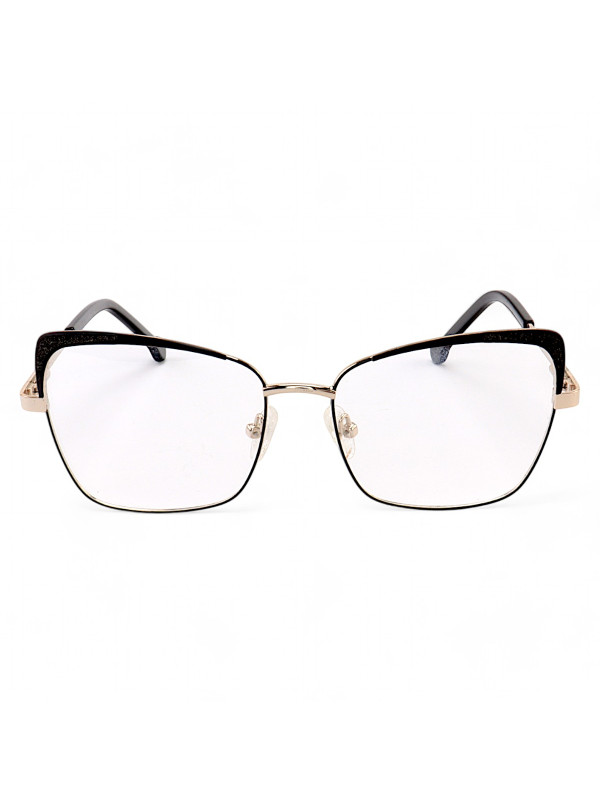 Armação de Óculos Quadrado VC8006 Preto e Dourado