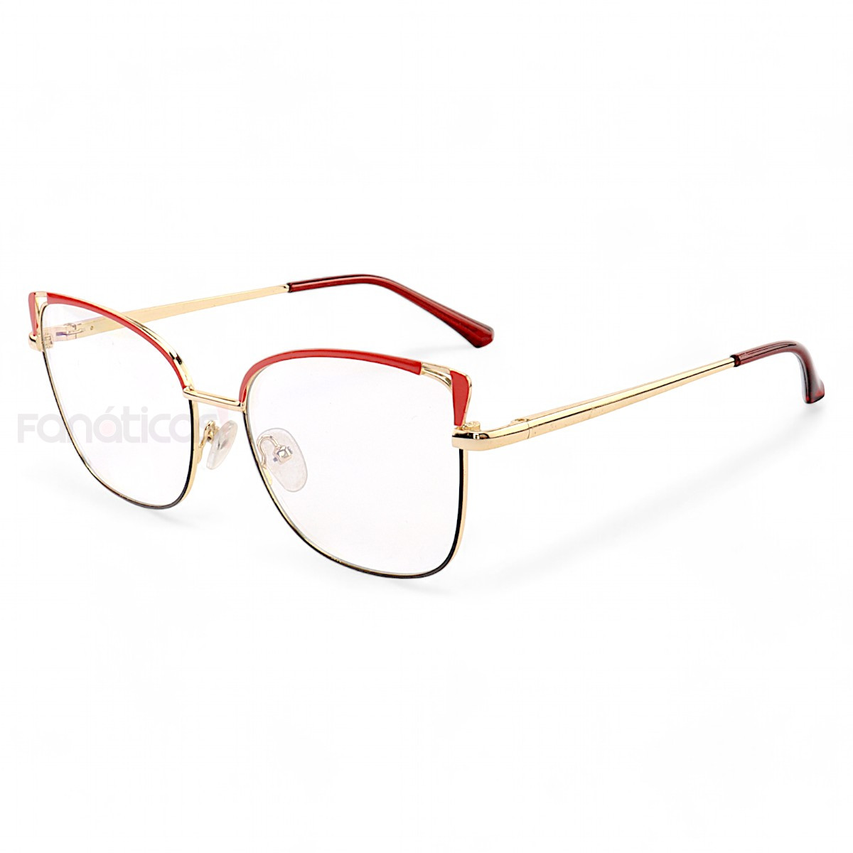 Armação de Óculos Quadrado 95796 Vermelho e Preto
