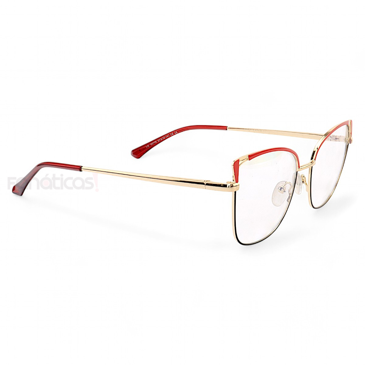 Armação de Óculos Quadrado 95796 Vermelho e Preto