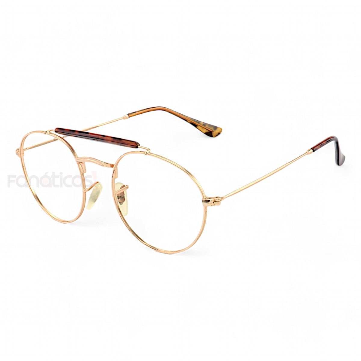Armação de Óculos Redonda 3747 Dourada