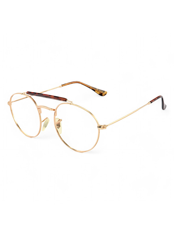 Armação de Óculos Redonda 3747 Dourada