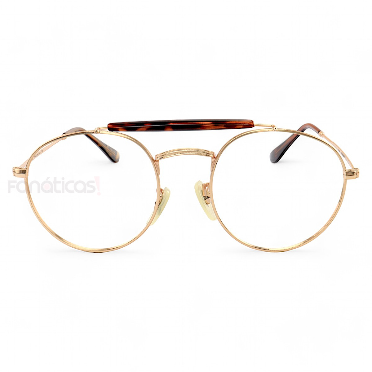 Armação de Óculos Redonda 3747 Dourada