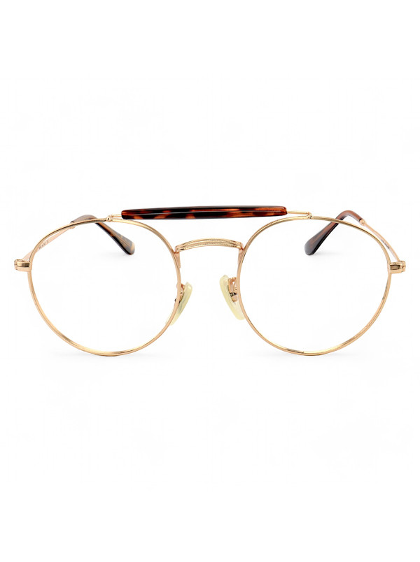 Armação de Óculos Redonda 3747 Dourada