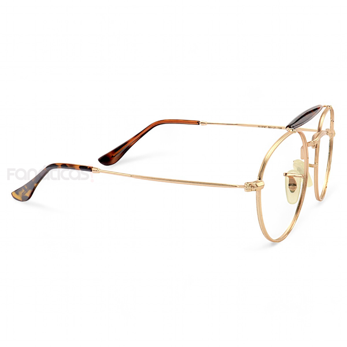Armação de Óculos Redonda 3747 Dourada