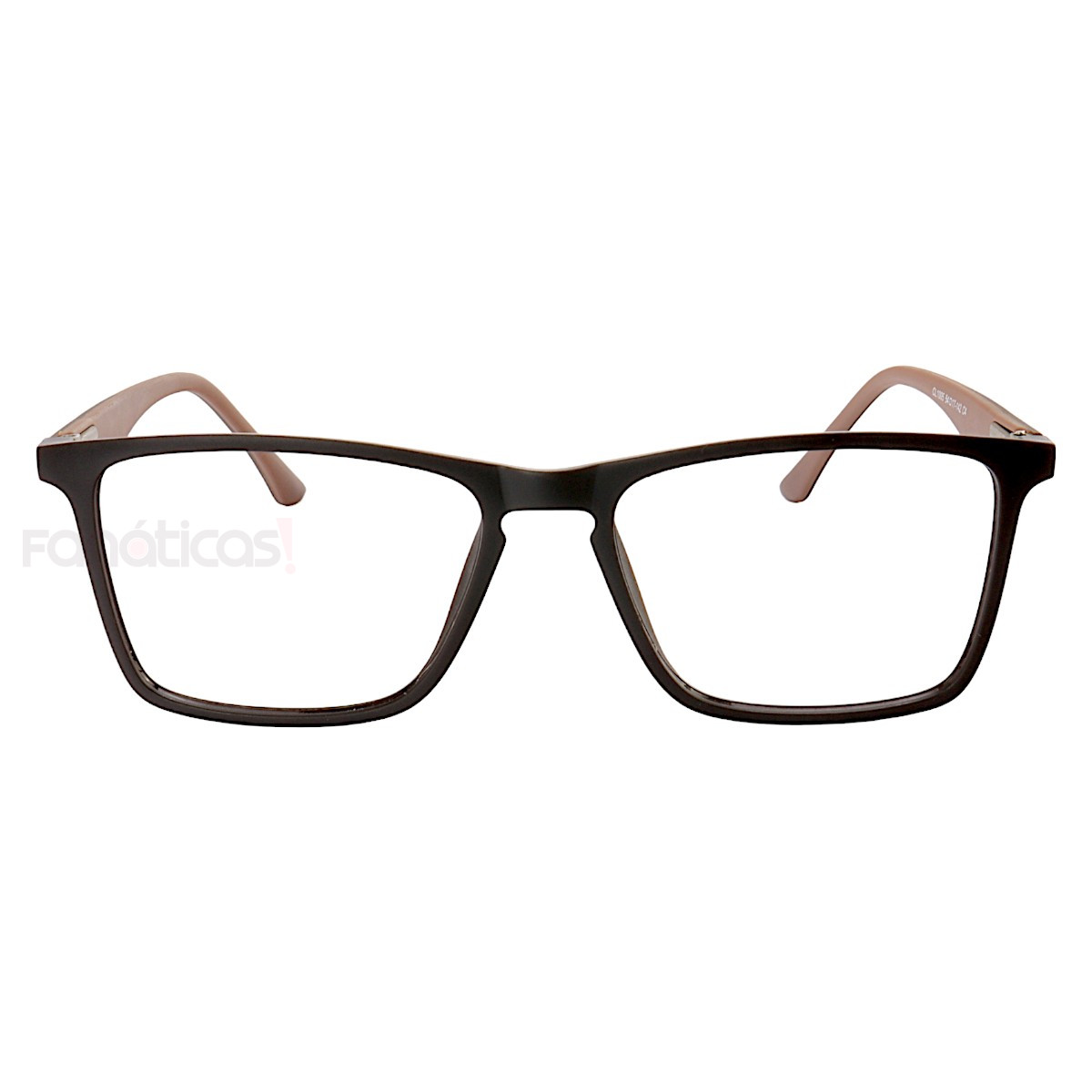 Armação de Óculos Quadrado CL1005 Preto e Marrom