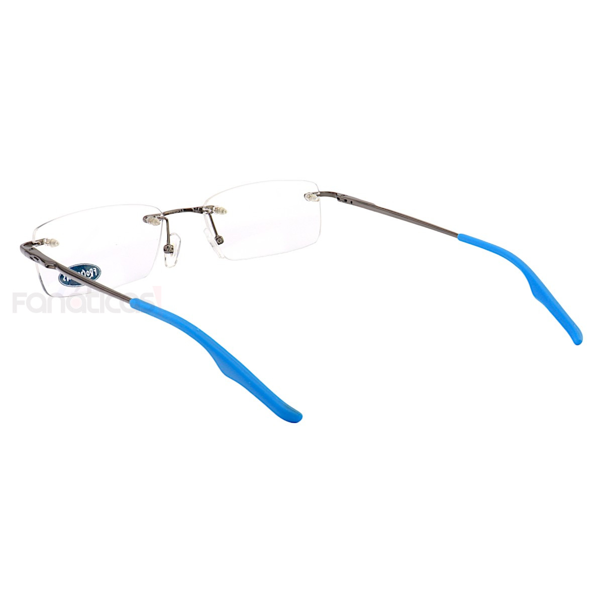 Armação de Óculos Retangular Balgriff Wingback Grafite Azul Masculina