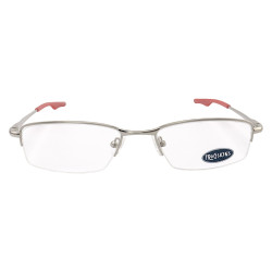 Armação Fio de Nylon Wingback Prata e Vermelho