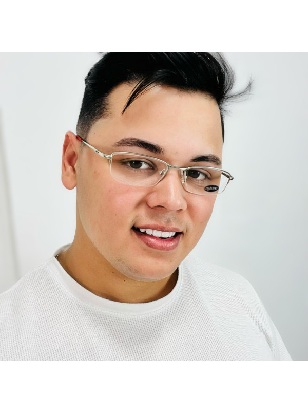 Armação Fio de Nylon Wingback Prata e Vermelho