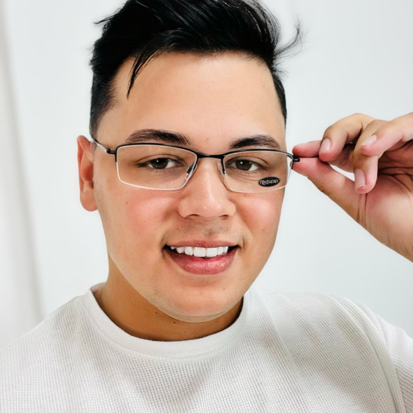 Armação Fio de Nylon Wingback Preto e Branco