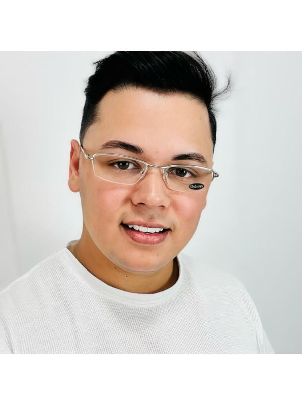 Armação Fio de Nylon Wingback Prata e Branco