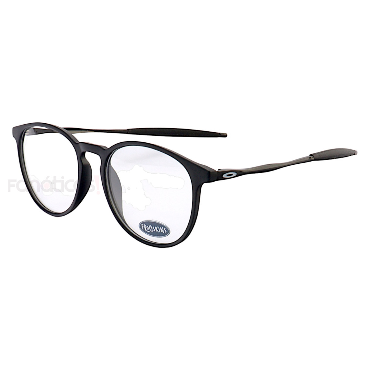 Armação de Óculos Redonda 3219 Acetato Preta Masculina