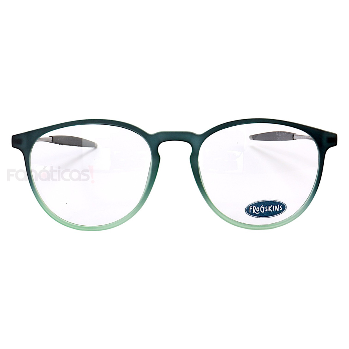 Armação de Óculos Redonda 3219 Acetato Preta e Verde Masculina
