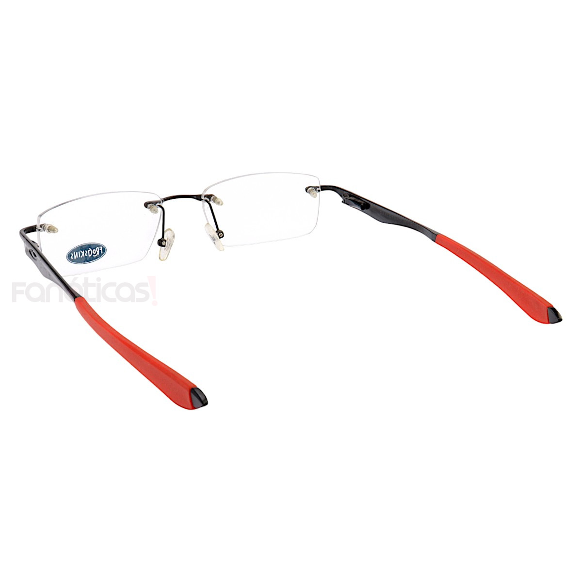 Armação de Óculos Retangular Balgriff Wingfold Preto Vermeho Masculina