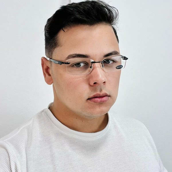 Armação Masculina Wingfold Preto e Branco