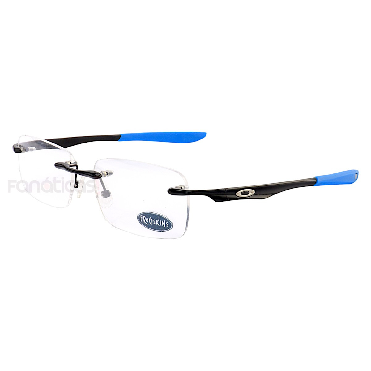 Armação de Óculos Retangular Balgriff Wingfold Preto e Azul Masculina