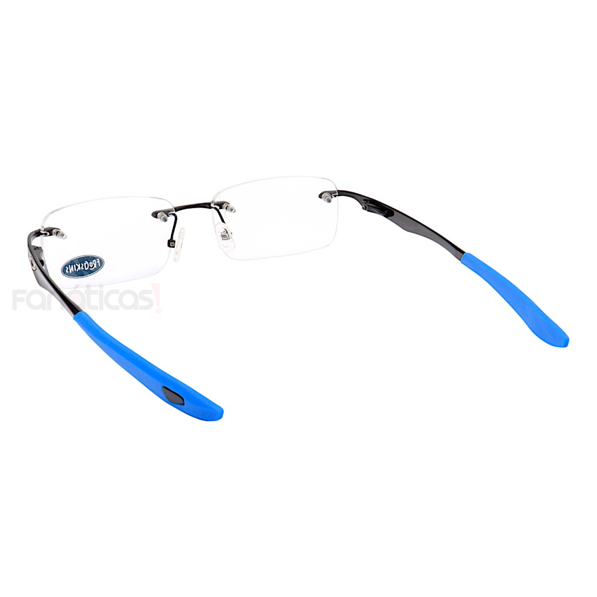 Armação de Óculos Retangular Balgriff Wingfold Preto e Azul Masculina