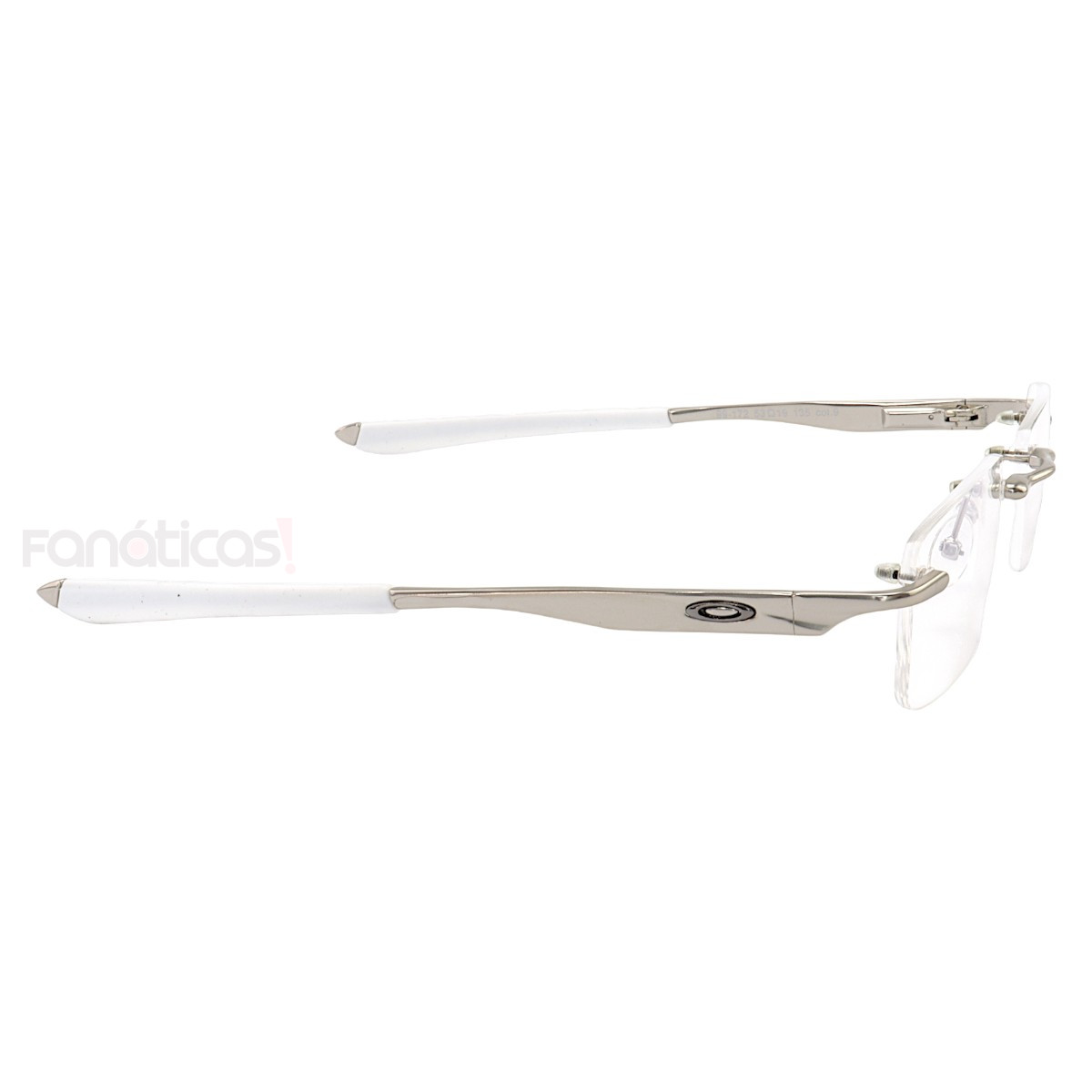 Armação de Óculos Retangular Balgriff Wingfold Prata Branco Masculina