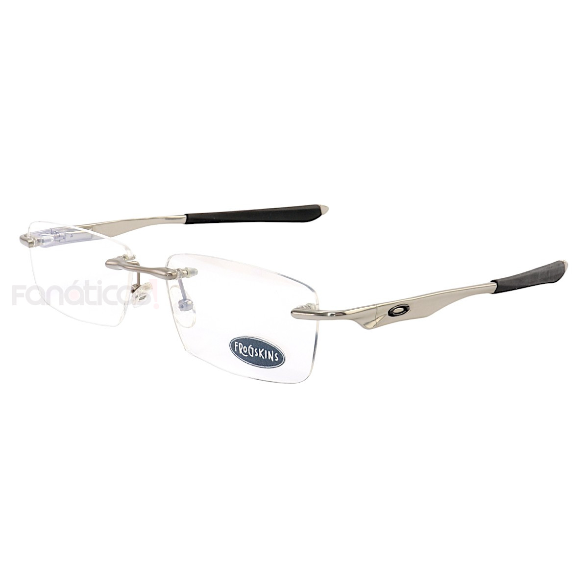 Armação de Óculos Retangular Balgriff Wingfold Prata e Preto Masculina