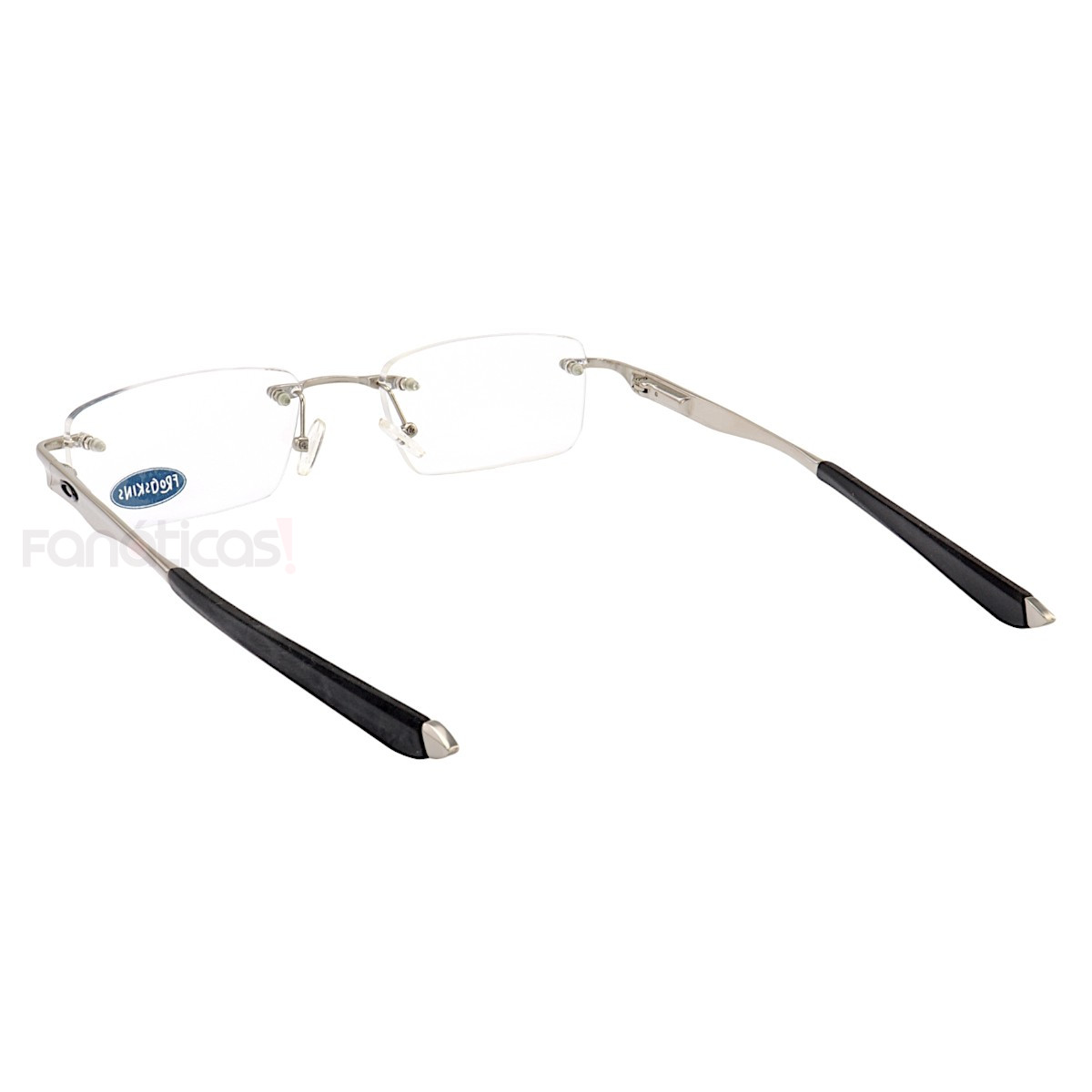 Armação de Óculos Retangular Balgriff Wingfold Prata e Preto Masculina