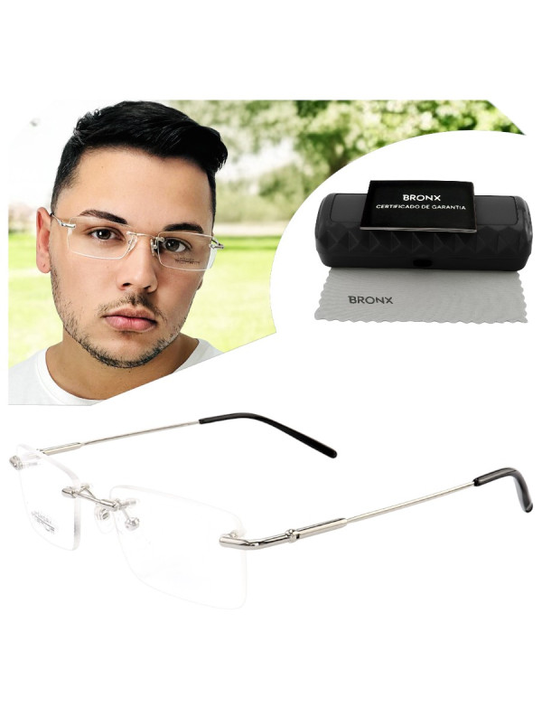 Armação de Óculos Balgriff Memory Titânio Flexivel Prata