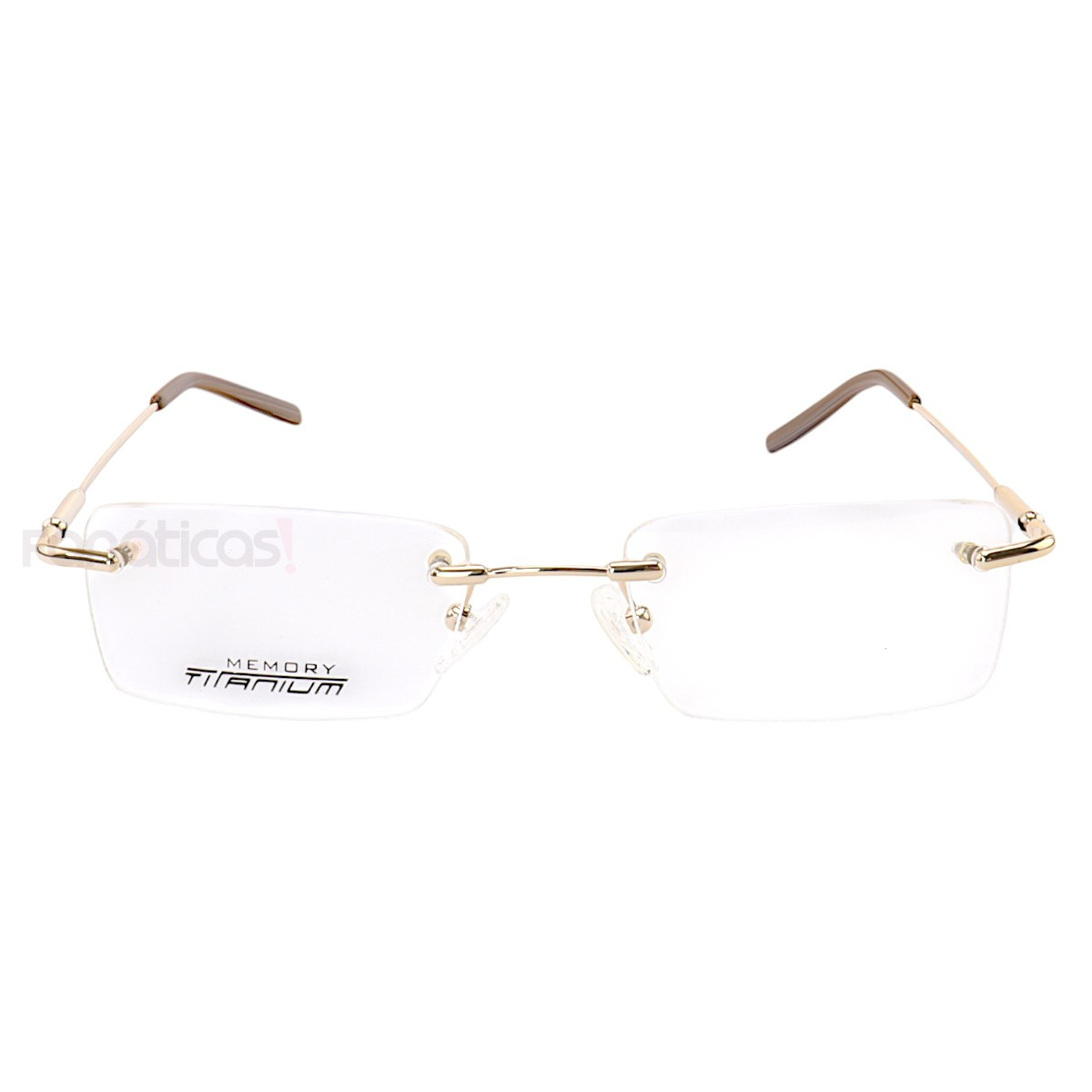 Armação de Óculos Balgriff Memory Titânio Flexivel Dourado