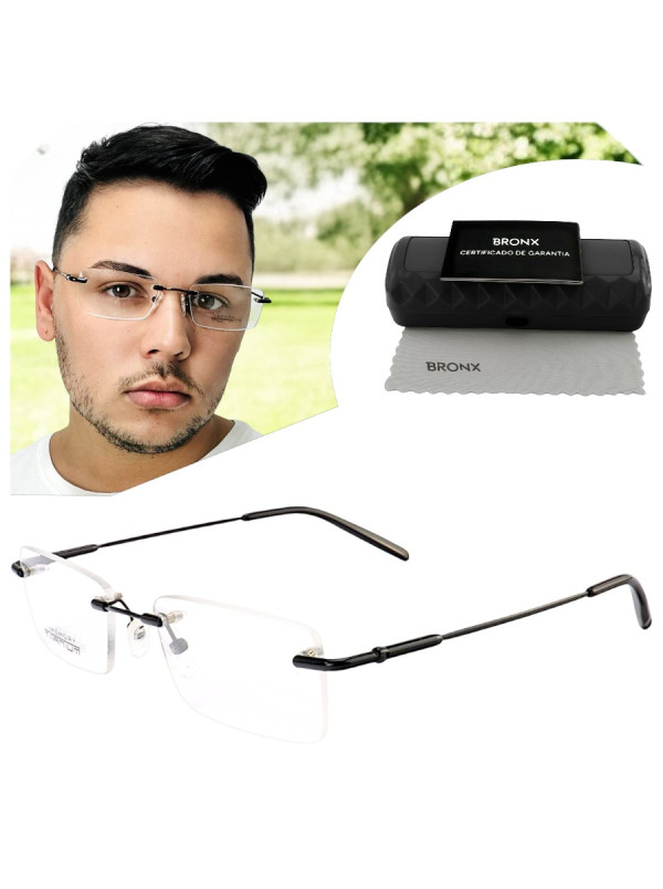 Armação de Óculos Balgriff Memory Titânio Flexivel Preto