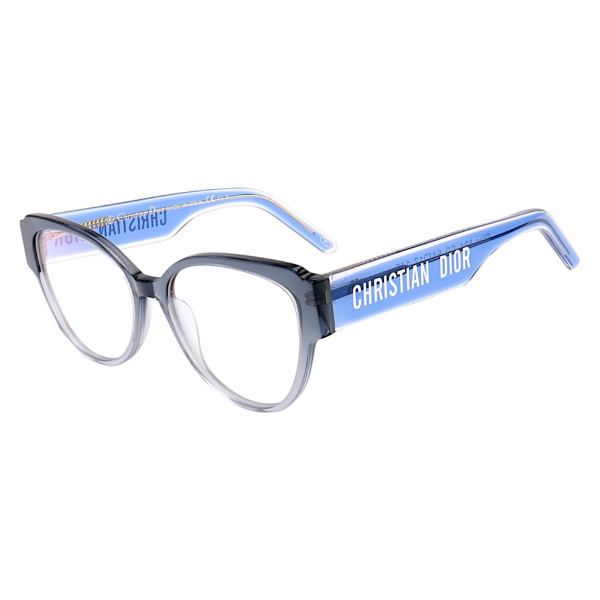 Armação de Óculos Gatinho D584 Azul Degrade Translucida