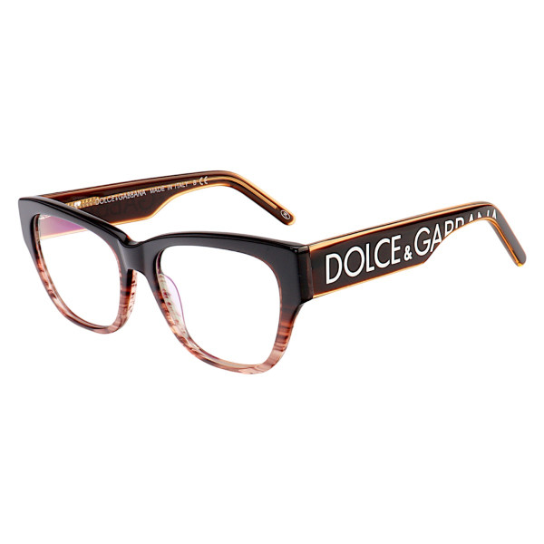 Armação de Óculos Quadrada D4054 Marrom Degrade Translucida