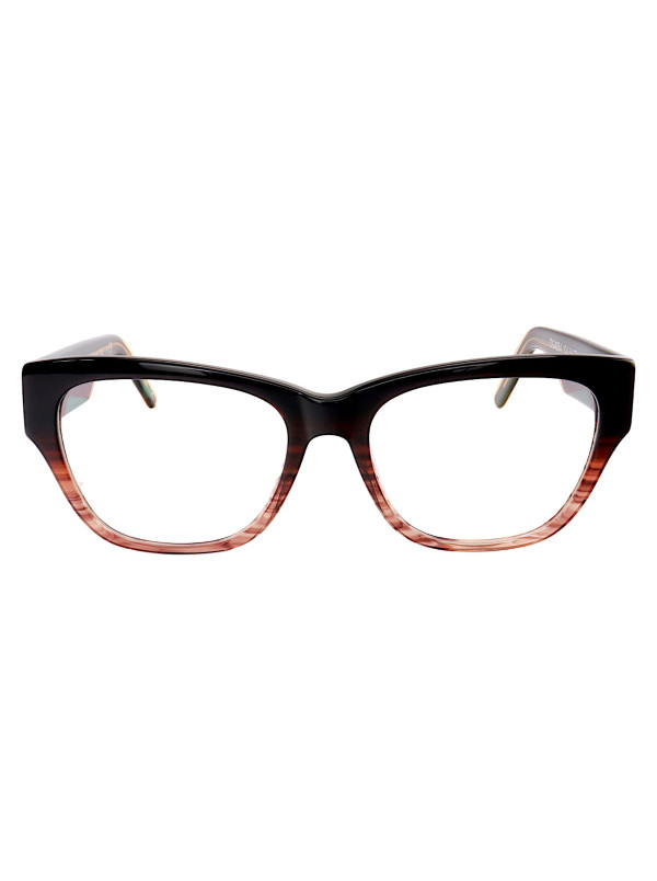 Armação de Óculos Quadrada D4054 Marrom Degrade Translucida