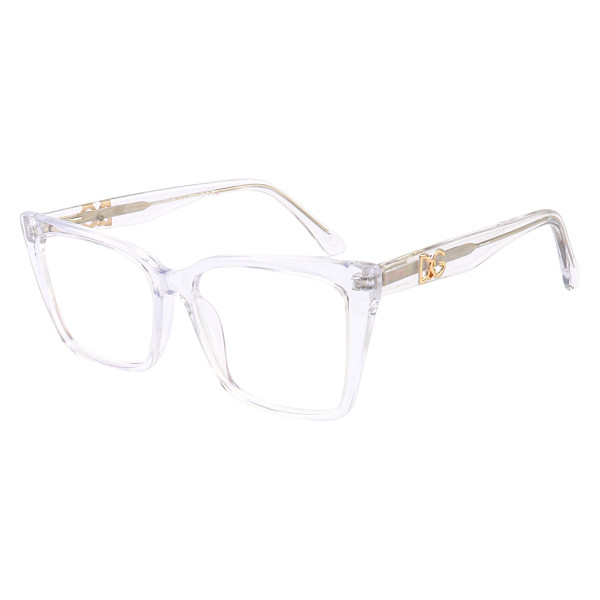 Armação de Óculos Quadrada DG5031 Acetato Transparente