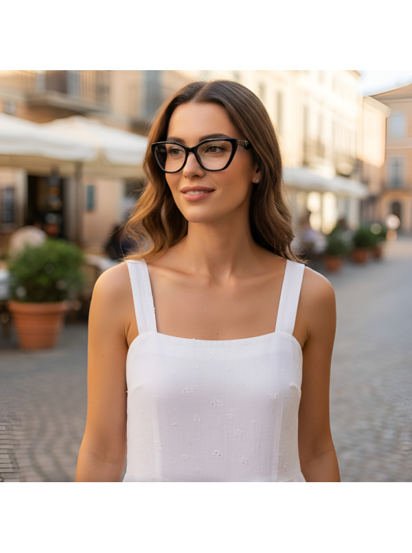 Armação de Óculos Quadrado P26YS Preto