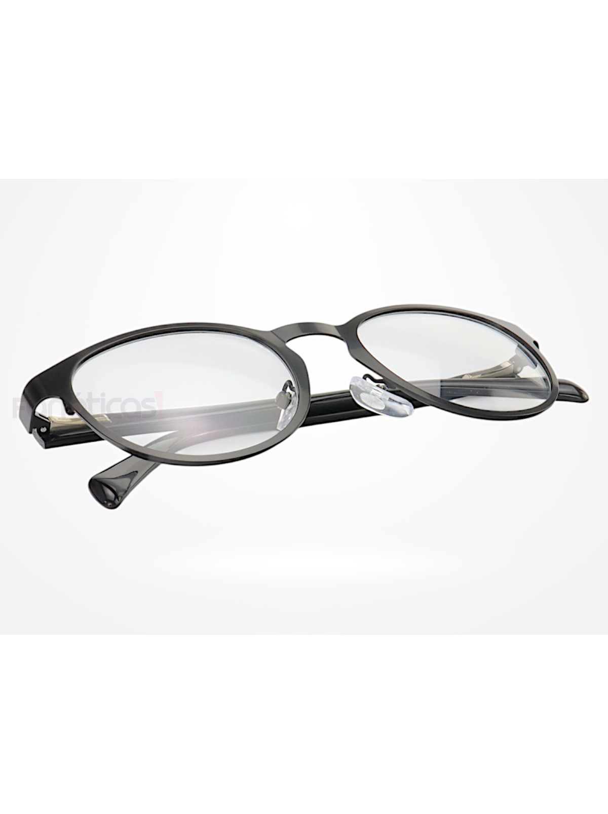 Armação de Óculos AQ240507 Redondo Preta